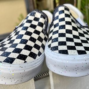 Vans slip on checkers and sparkles ✨